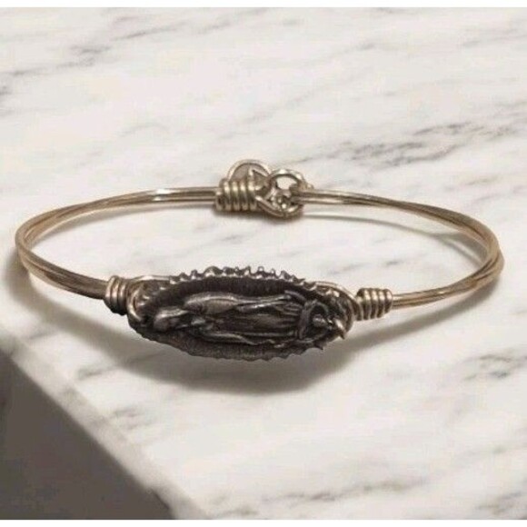 Luca + Danni Mini Miraculous Mary Silver Tone Bracelet Our Lady Of Guadalupe - Picture 1 of 7